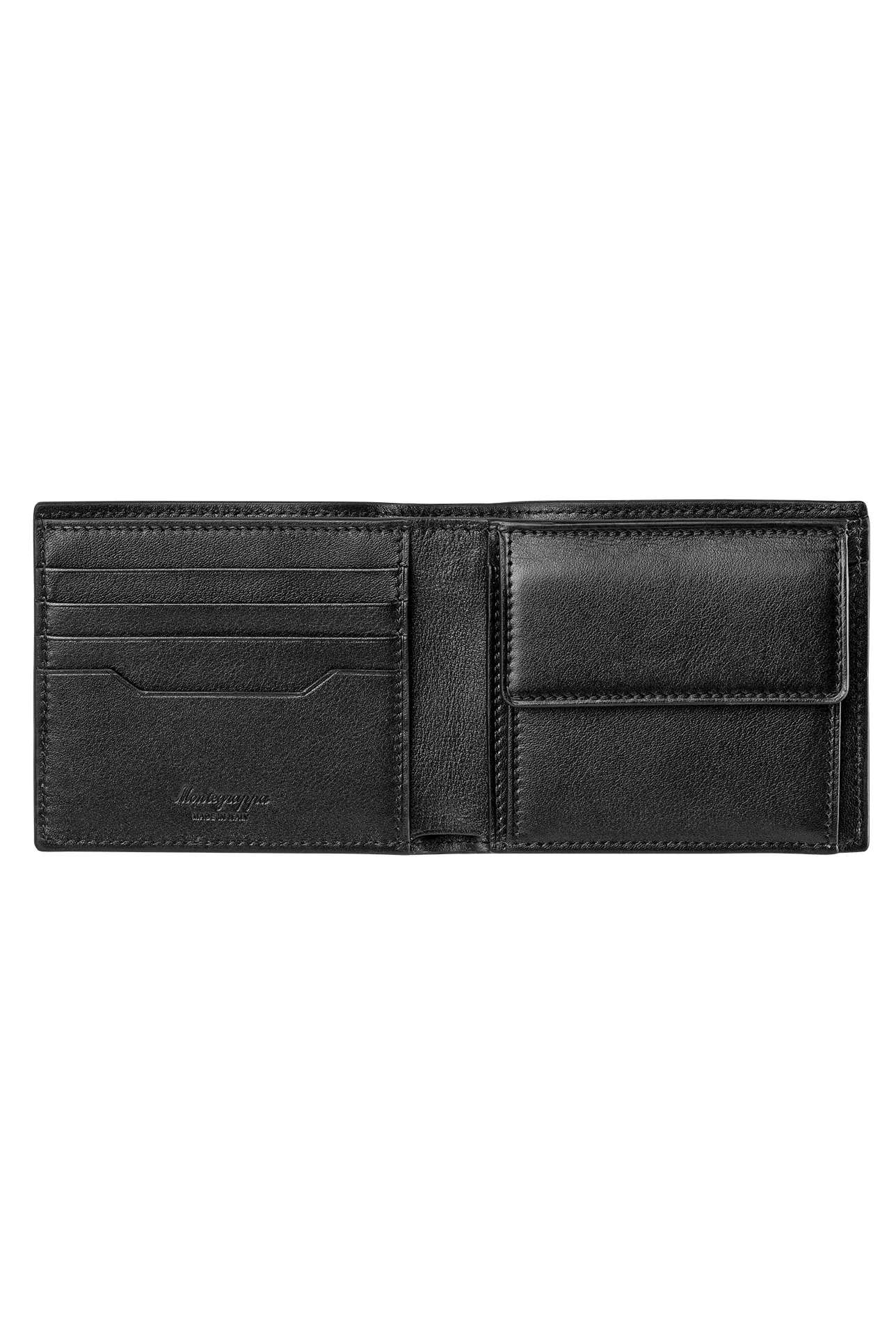 Montegrappa Leather Black Coin Case Wallet IC00WA04 - Image 2