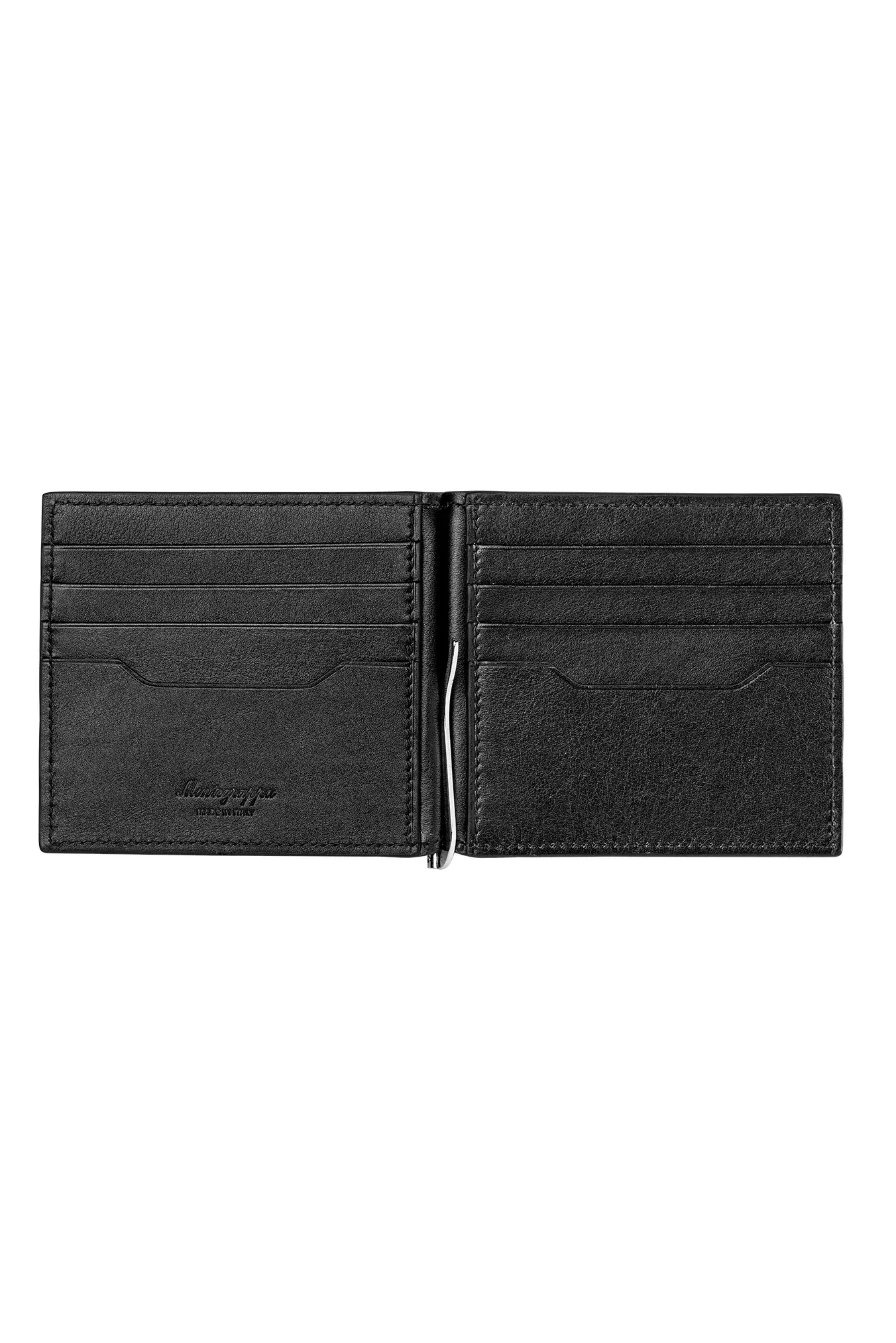 Montegrappa Leather Black Money Clip Wallet IC00WA02 - Image 2